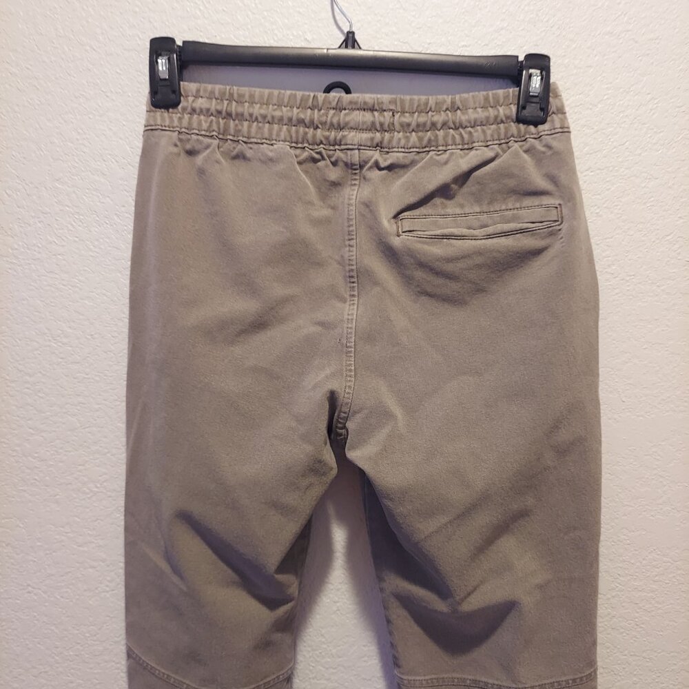 Abercrombie & Fitch Crossover Jogger Pants XS Tan Beige 4-Way Stretch Drawstring - Picture 6 of 11